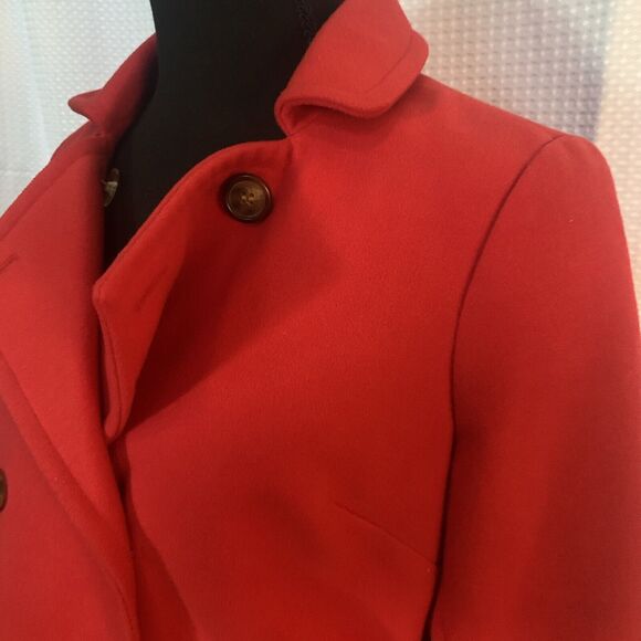 Crown And Ivy Womens Size Small Short Coat Red Buttons Pockets Black Plaid Liner - Picture 5 of 10